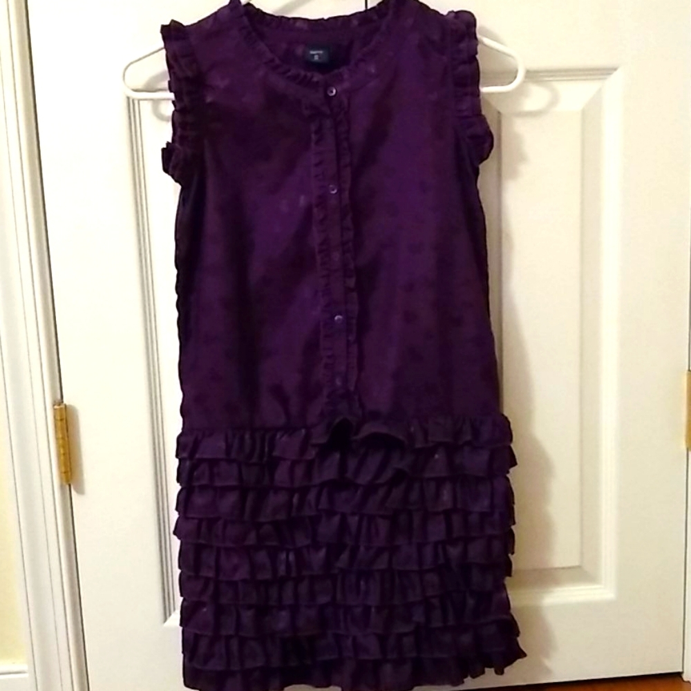 Purple butterfly print dress